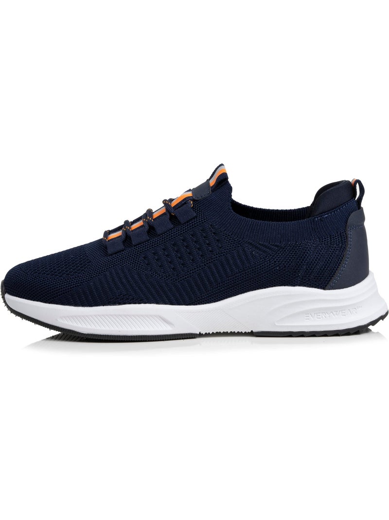 Baskets slip on avec lacets, semelle mémoire de forme  Isotoner Bleu Orange - Kiabi