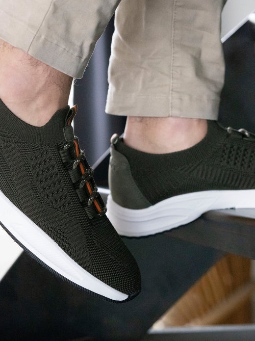 Baskets slip on avec lacets, semelle mémoire de forme  Isotoner - Kiabi