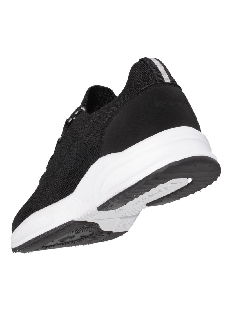 Baskets slip on avec lacets, semelle mémoire de forme  Isotoner Noir - Kiabi