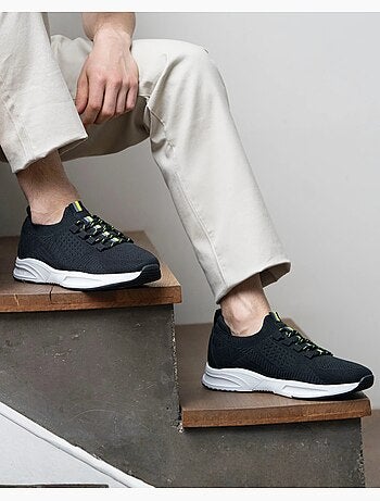 Baskets slip on avec lacets, semelle mémoire de forme Isotoner