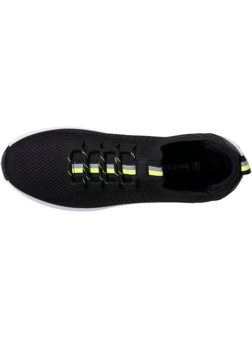 Baskets slip on avec lacets, semelle mémoire de forme  Isotoner - Kiabi