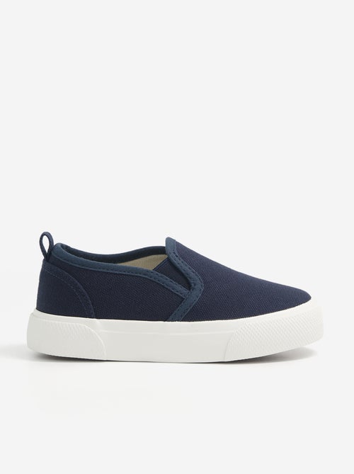 Baskets slip-on avec scratchs à motif - Kiabi Baskets slip-on avec scratchs à motif - Kiabi