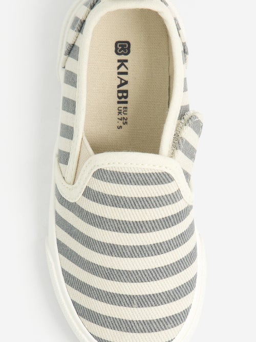 Baskets slip-on avec scratchs à motif - Kiabi Baskets slip-on avec scratchs à motif - Kiabi