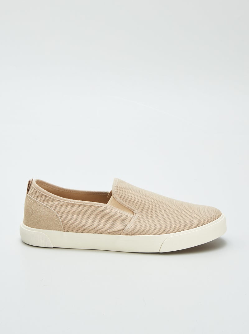 Baskets slip-on Beige - Kiabi