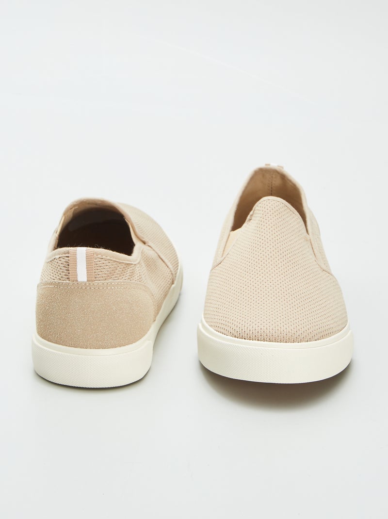 Baskets slip-on Beige - Kiabi
