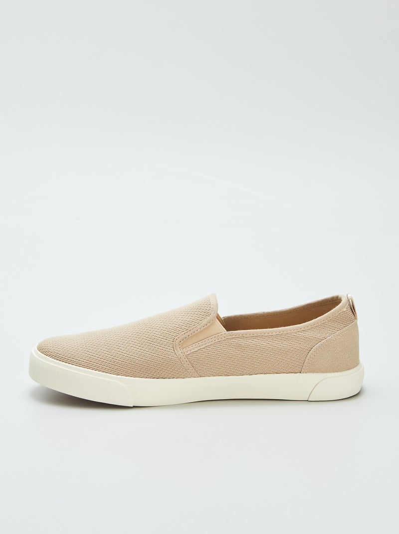 Baskets slip-on Beige - Kiabi