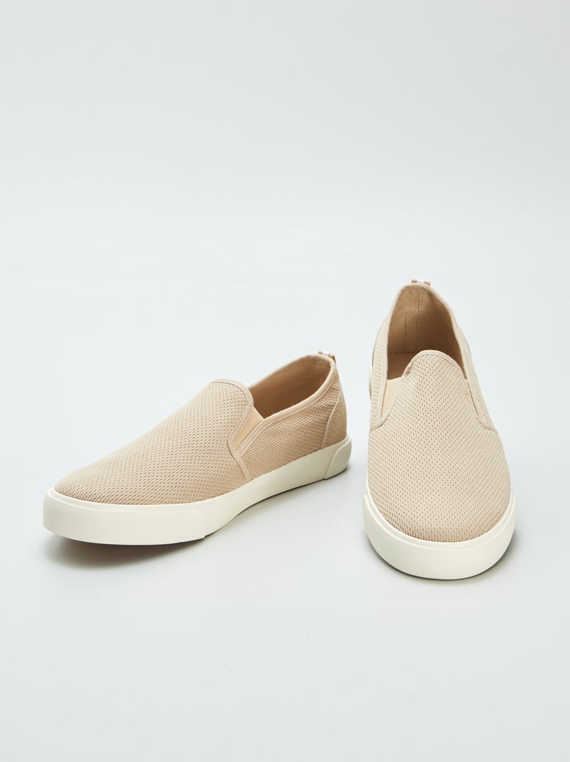 Baskets slip-on Beige - Kiabi