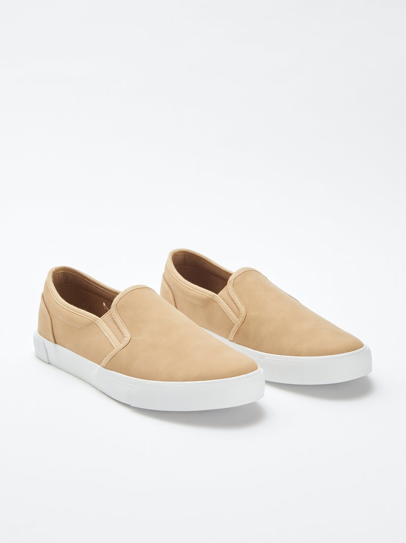 Baskets slip-on BEIGE - Kiabi