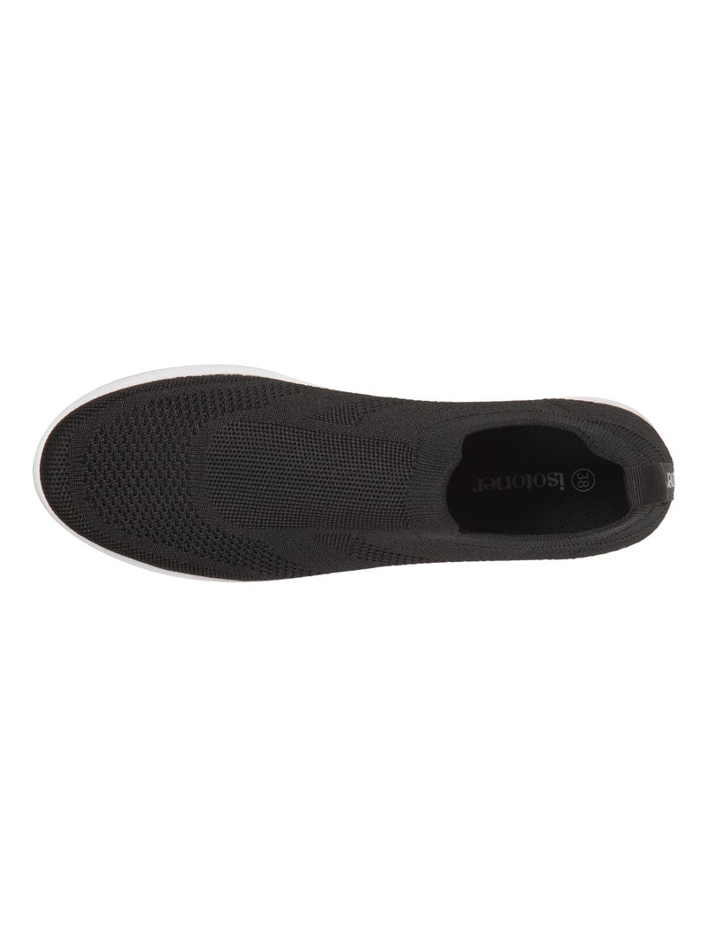 Baskets slip on, confortables, souple et légères  Isotoner Noir - Kiabi