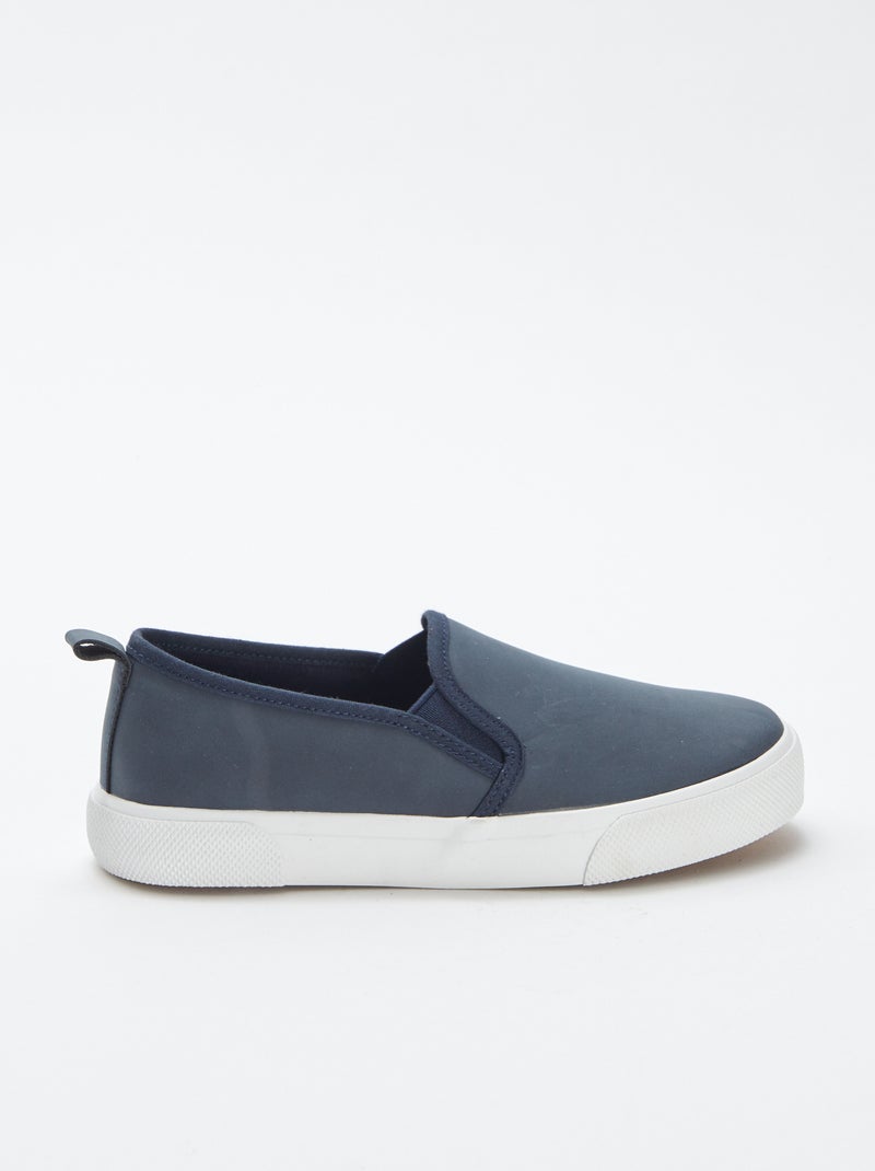 Baskets slip-on en suédine BLEU - Kiabi