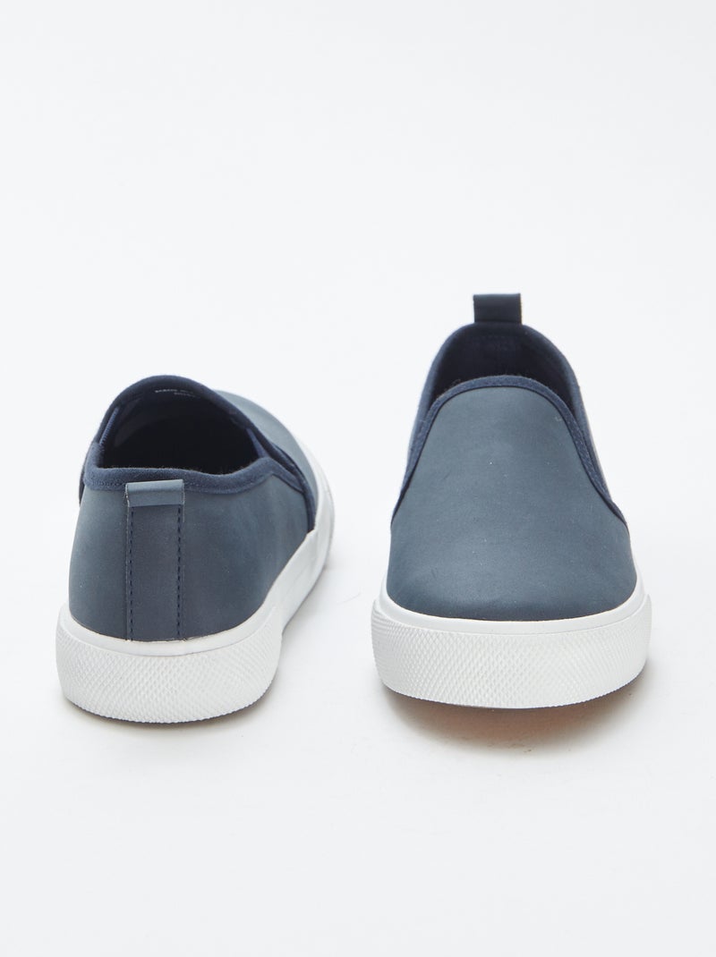 Baskets slip-on en suédine BLEU - Kiabi