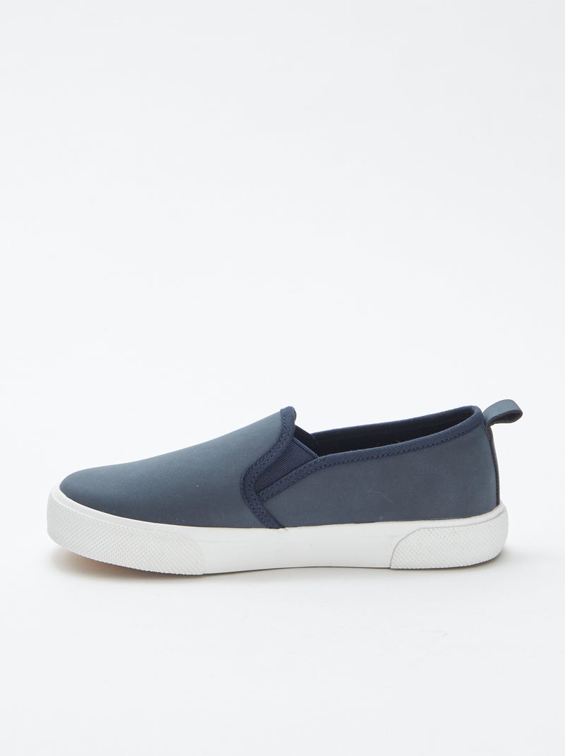 Baskets slip-on en suédine BLEU - Kiabi