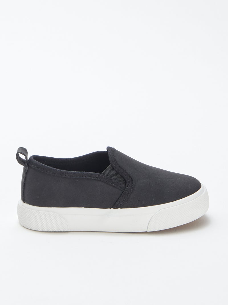 Baskets slip-on en suédine NOIR - Kiabi