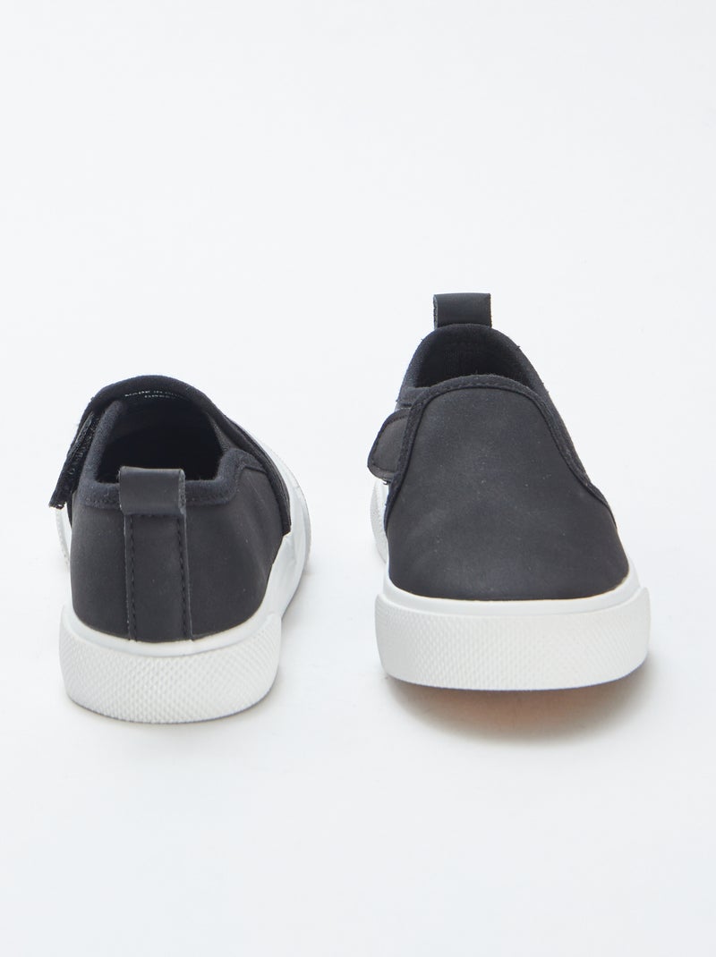Baskets slip-on en suédine NOIR - Kiabi