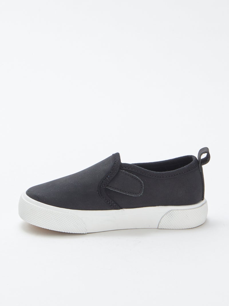 Baskets slip-on en suédine NOIR - Kiabi