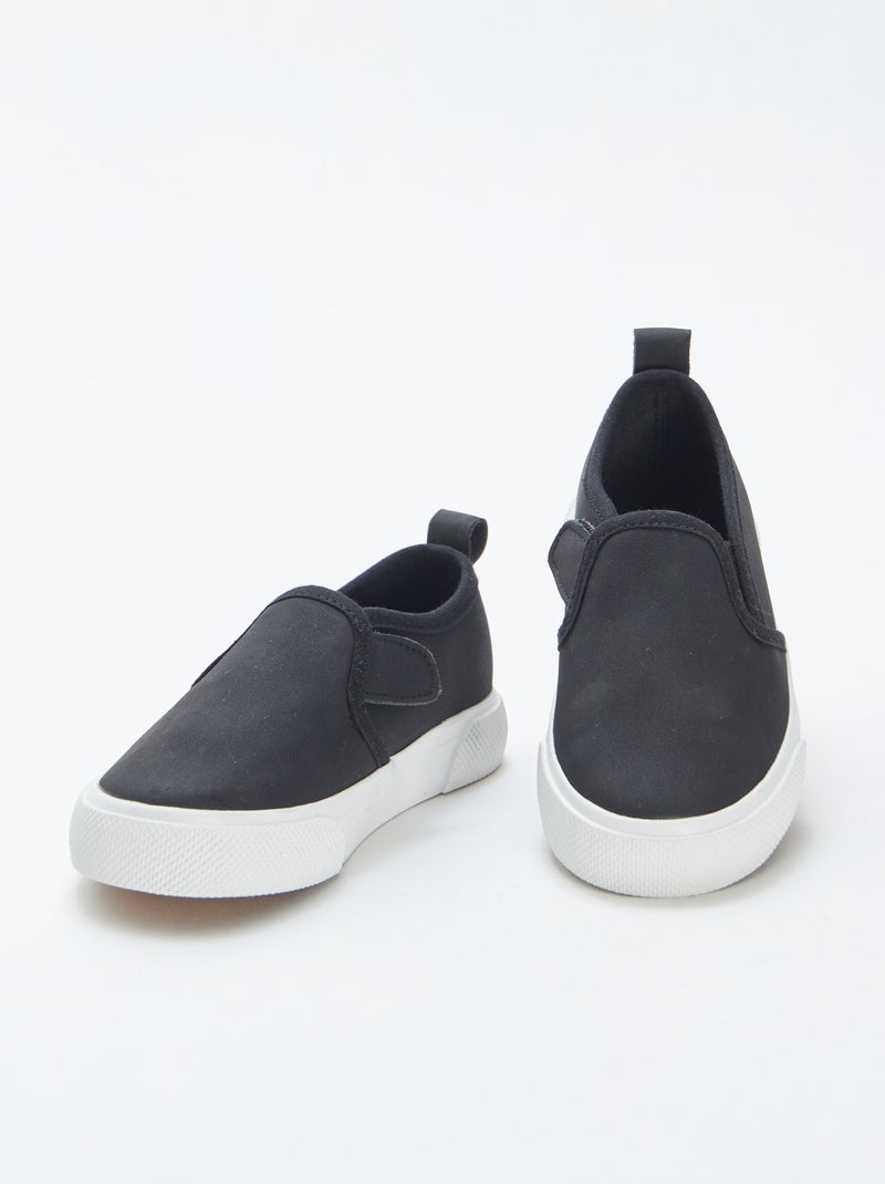Baskets slip-on en suédine NOIR - Kiabi