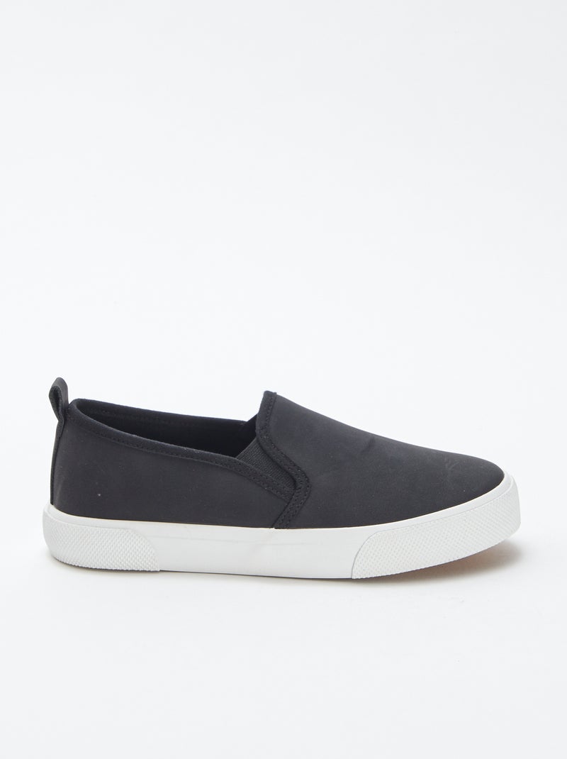 Baskets slip-on en suédine NOIR - Kiabi