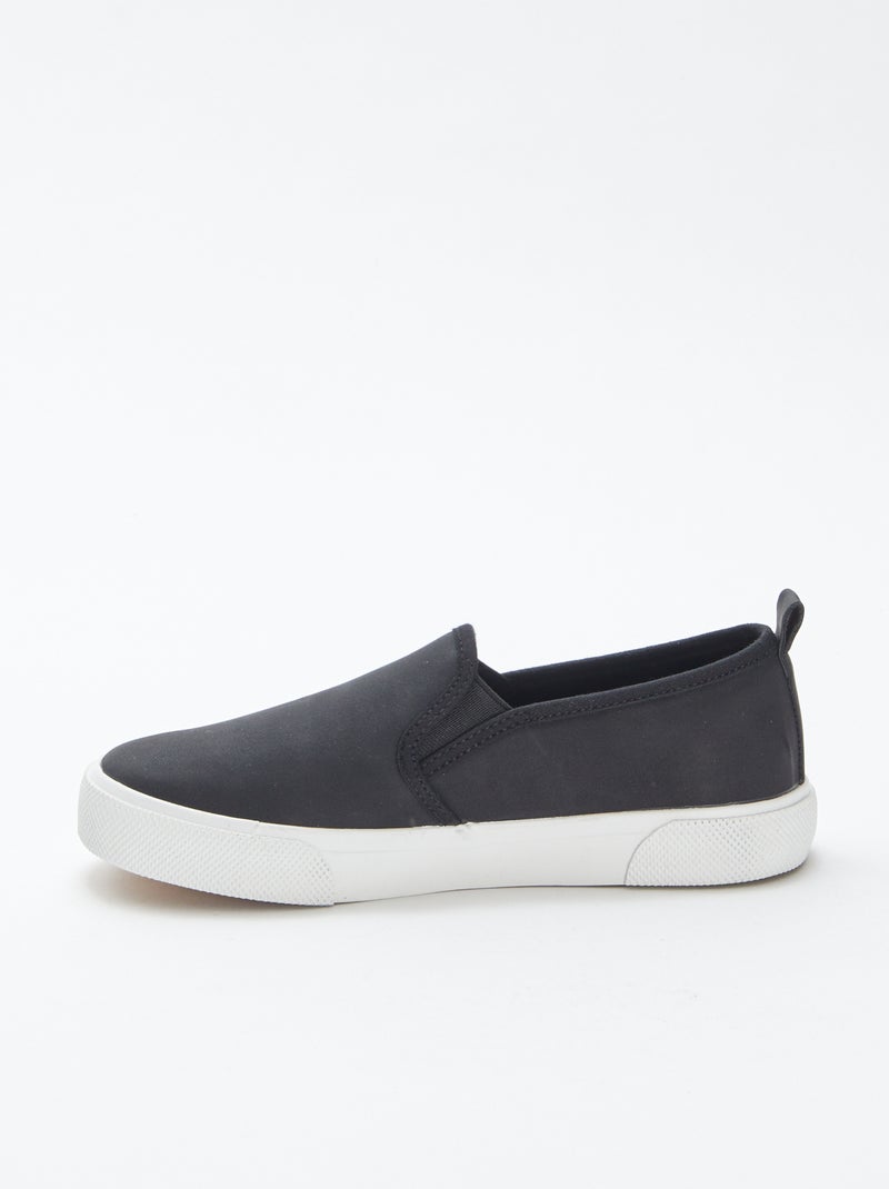 Baskets slip-on en suédine NOIR - Kiabi