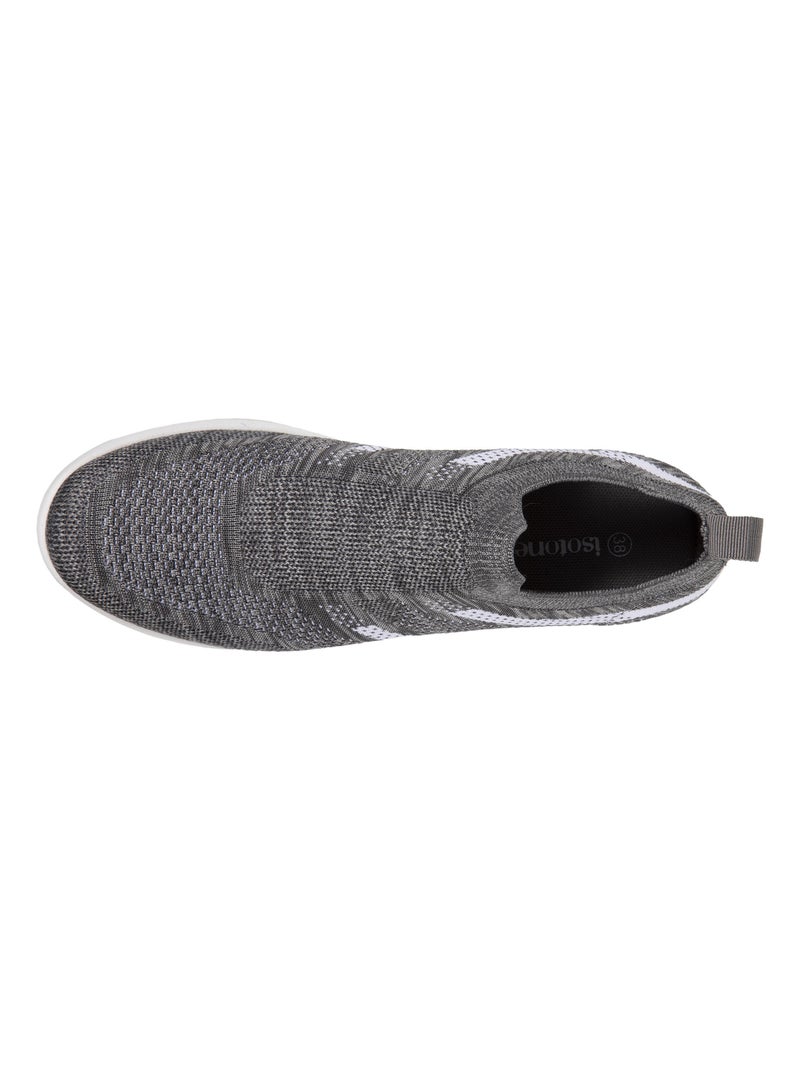 Baskets slip on, enfilage facile  Isotoner Gris chiné - Kiabi