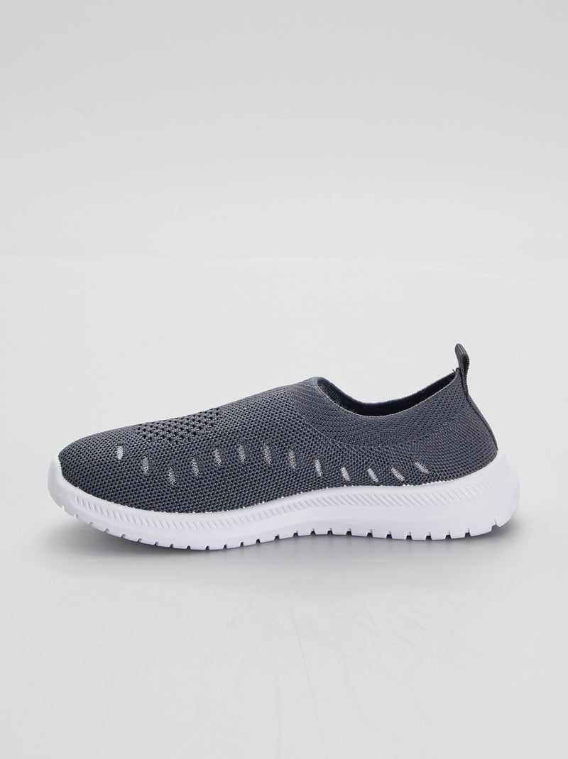Baskets slip-on gris - Kiabi