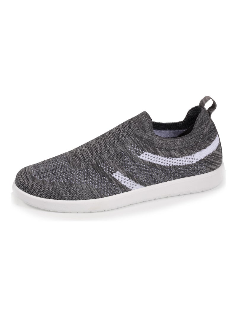 Baskets slip-on Gris chiné - Kiabi