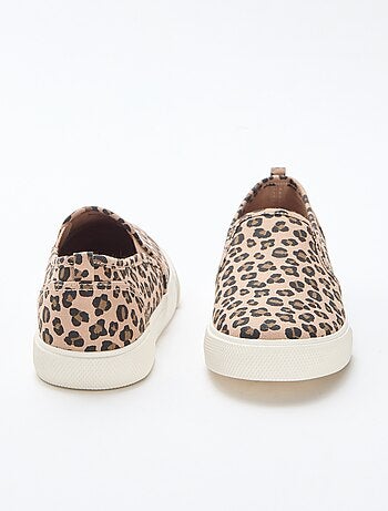 Baskets slip-on imprimé léopard