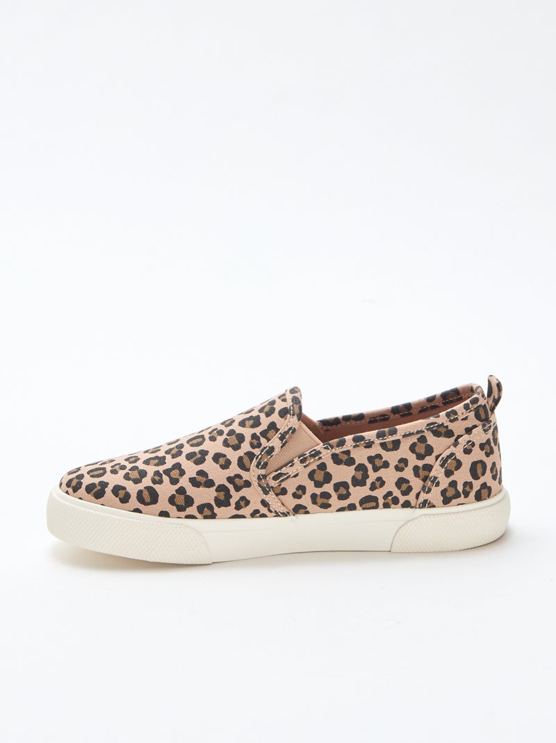 Baskets slip-on imprimé léopard Marron - Kiabi