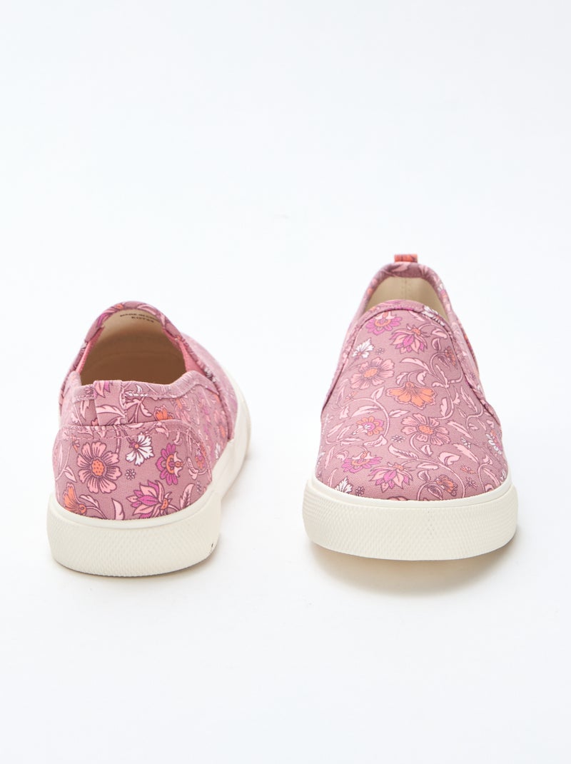 Baskets slip-on imprimé uni Rose - Kiabi