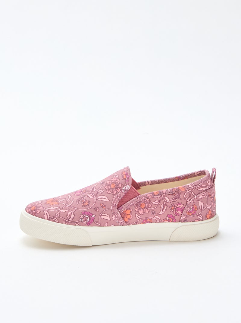 Baskets slip-on imprimé uni Rose - Kiabi