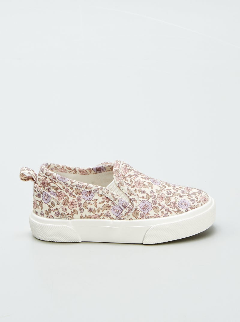 Baskets slip-on imprimées Fleuri - Kiabi