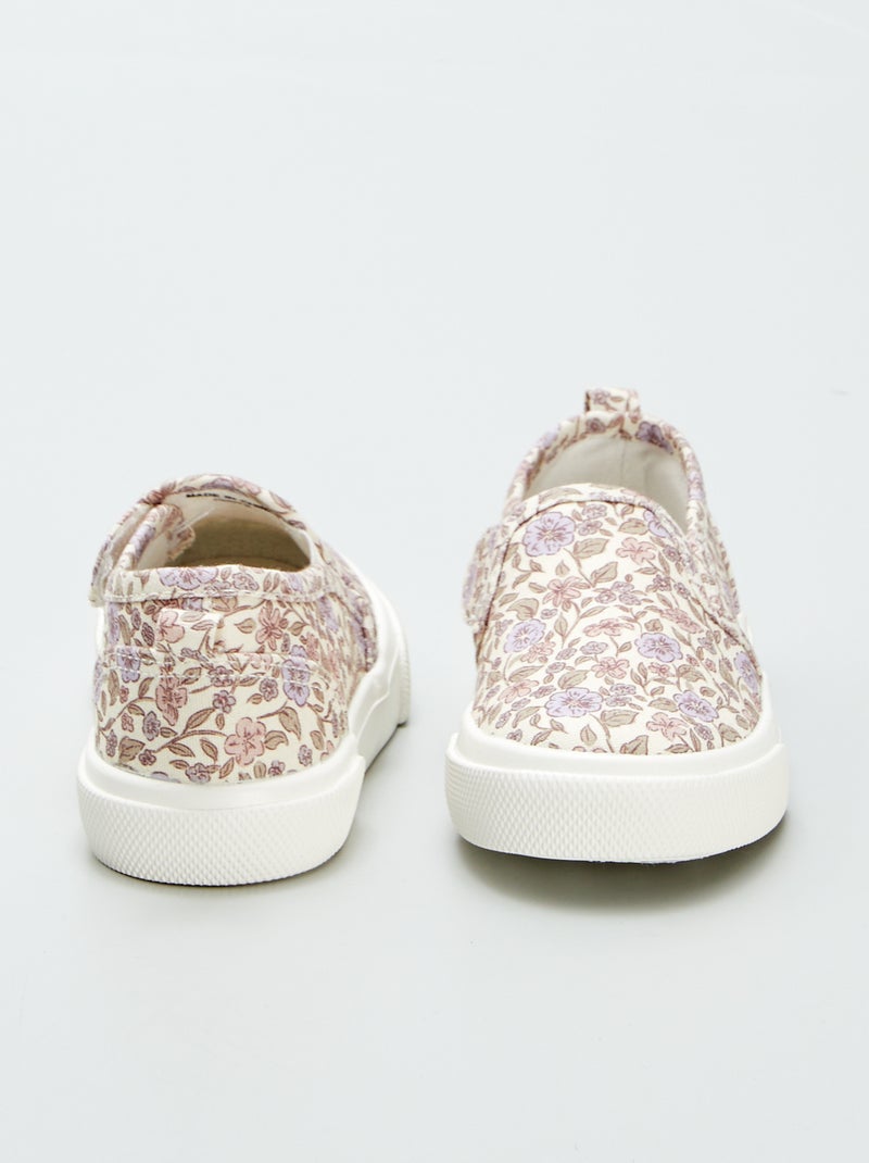 Baskets slip-on imprimées Fleuri - Kiabi