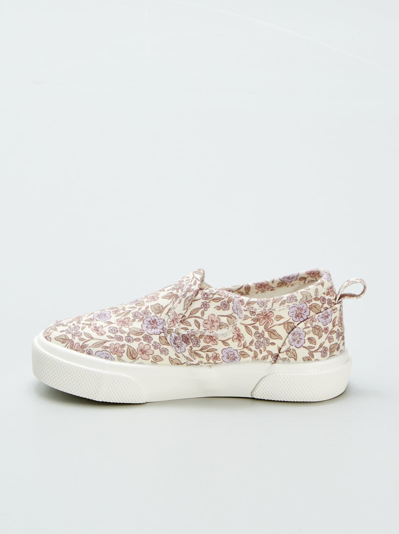 Baskets slip-on imprimées Fleuri - Kiabi