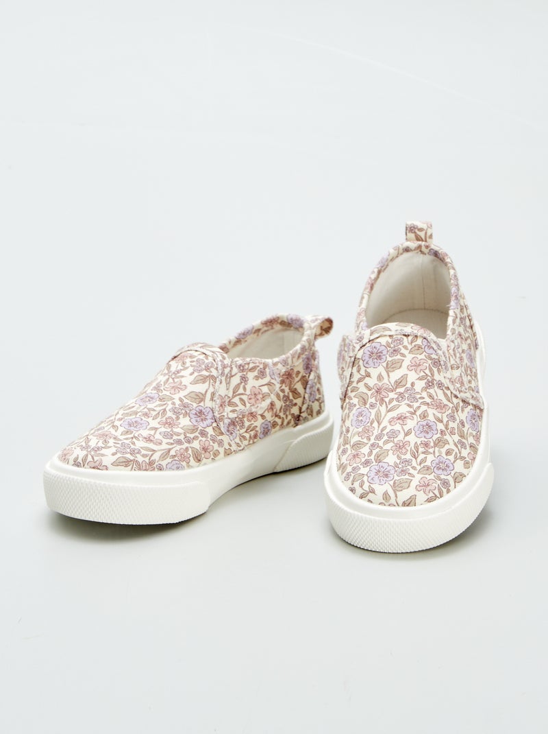Baskets slip-on imprimées Fleuri - Kiabi