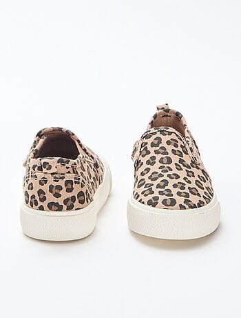 Baskets slip-on léopard