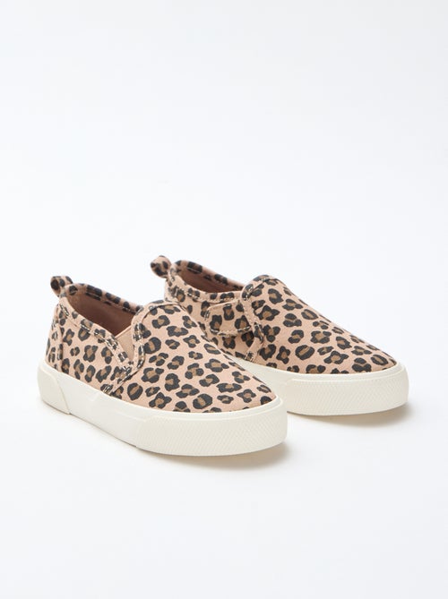 Baskets slip-on léopard - Kiabi