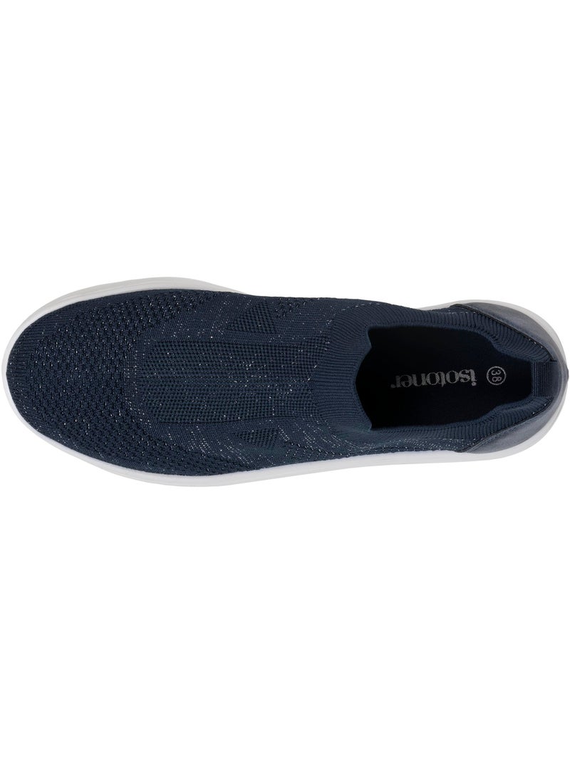 Baskets slip on, semelle plateforme, confortables, souple et légères Bleu marine - Kiabi