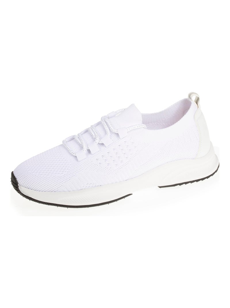 Baskets slip on, souple et léger, avec lacets  Isotoner Blanc - Kiabi