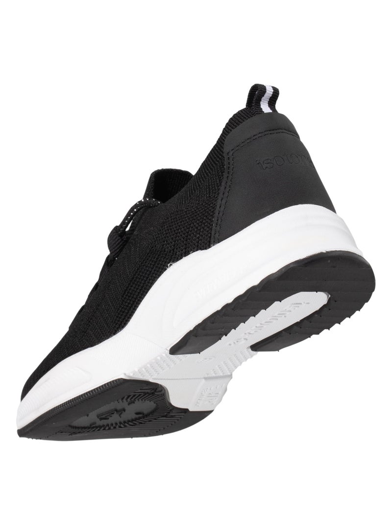 Baskets slip on, souple et légère, avec lacets  isotoner Noir - Kiabi