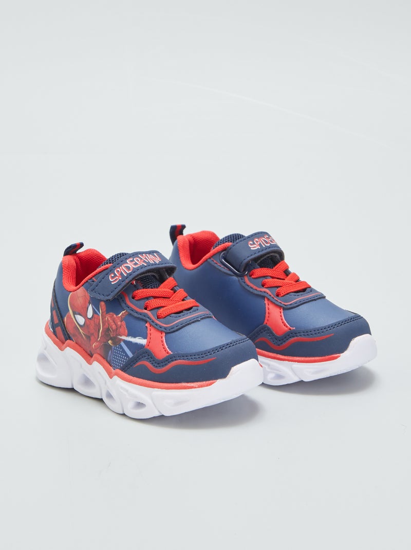 Baskets 'Spider-Man' lumineuses bleu - Kiabi