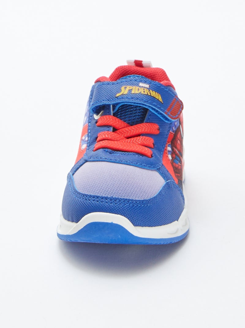 Baskets 'Spider-Man' 'Marvel' semelles lumineuses BLEU - Kiabi