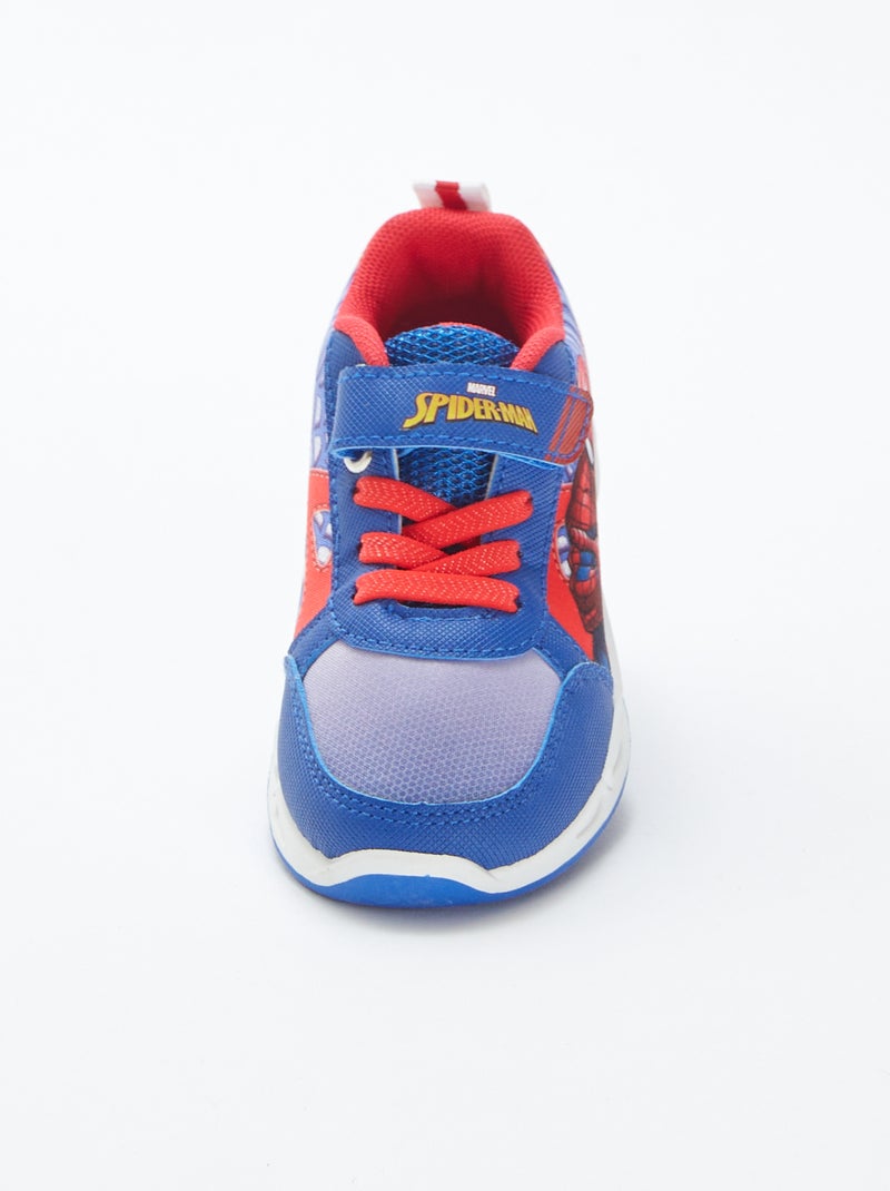 Baskets 'Spider-Man' 'Marvel' semelles lumineuses BLEU - Kiabi