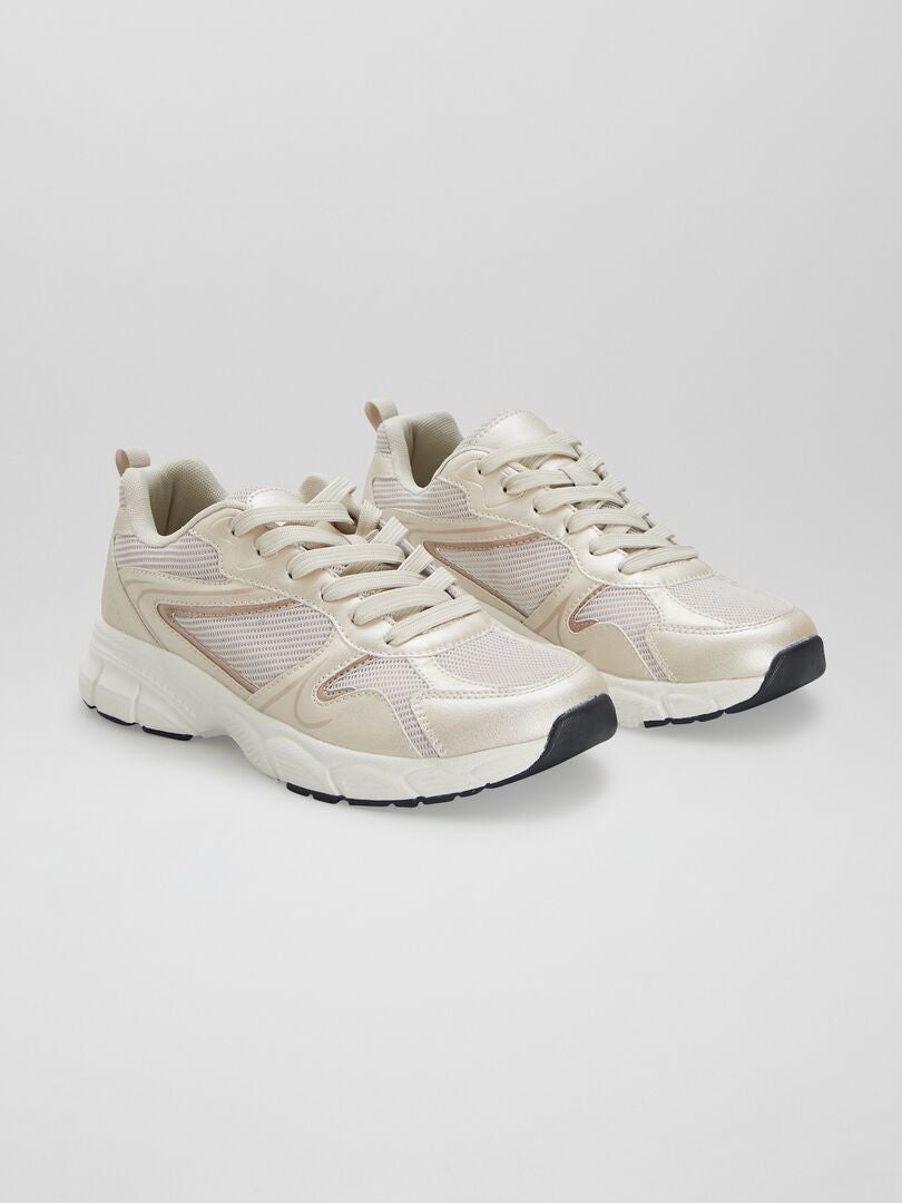 Baskets sport Beige - Kiabi