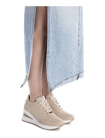 Baskets sport compensées femme