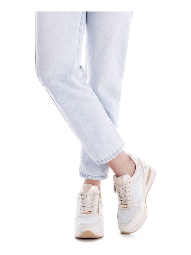 Baskets sport compensées femme Beige - Kiabi
