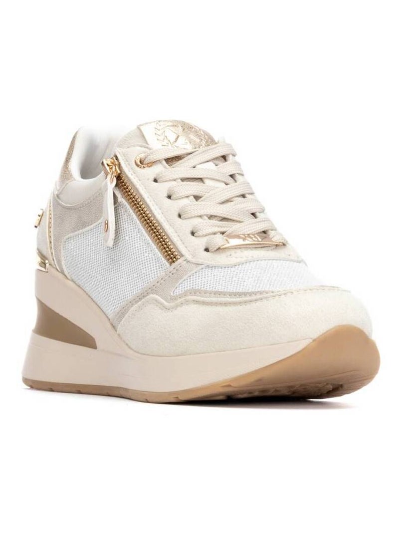 Baskets sport compensées femme Beige - Kiabi