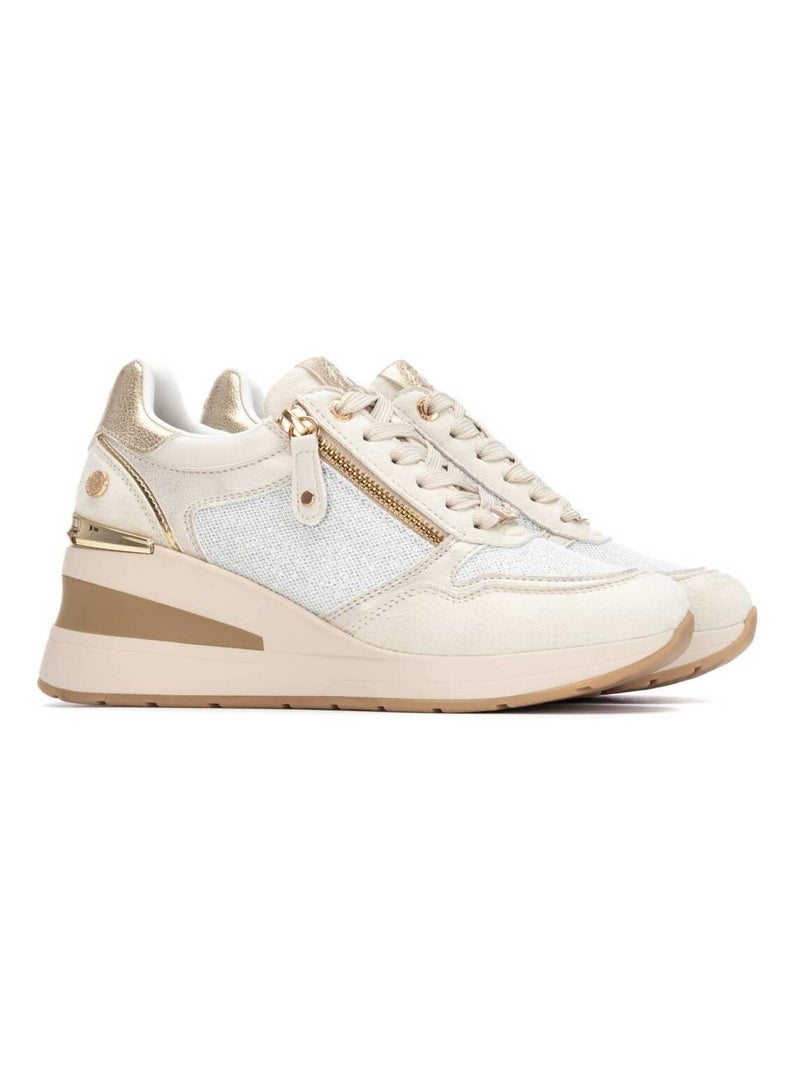 Baskets sport compensées femme Beige - Kiabi