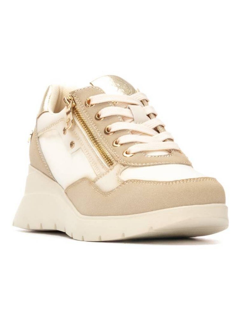 Baskets sport compensées femme Beige - Kiabi