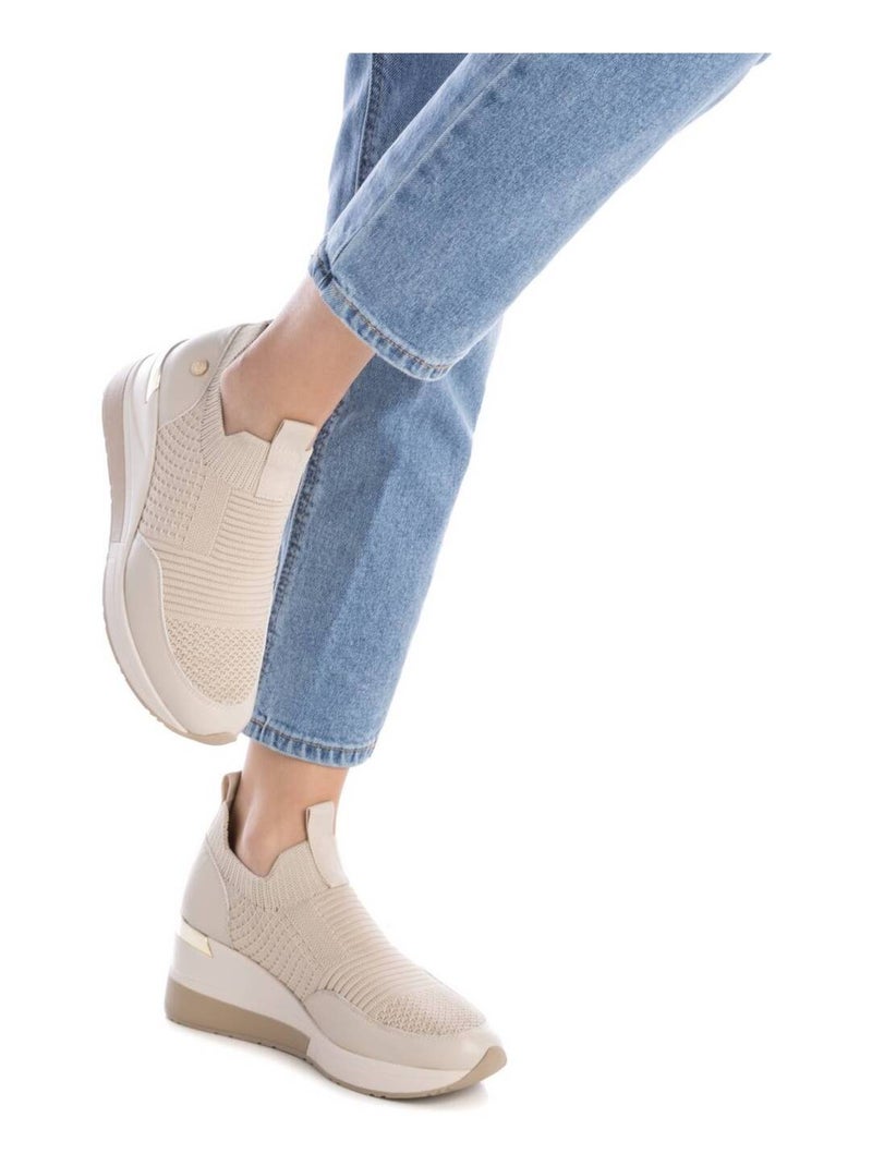 Baskets sport compensées femme Beige - Kiabi