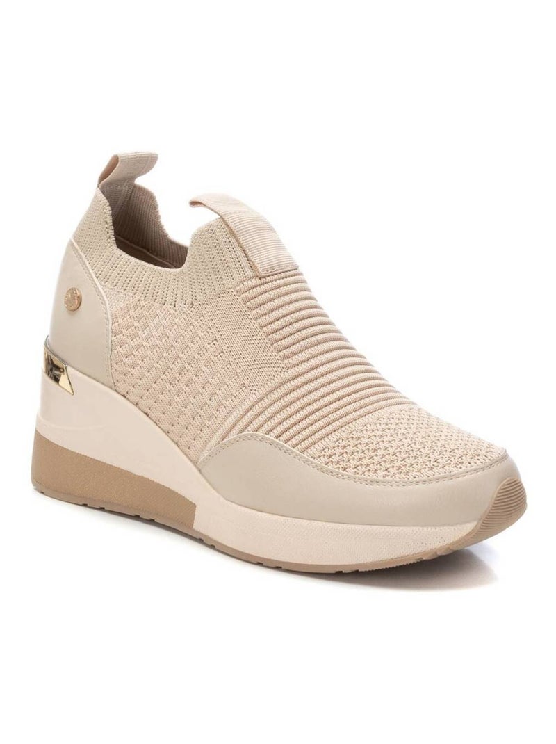 Baskets sport compensées femme Beige - Kiabi