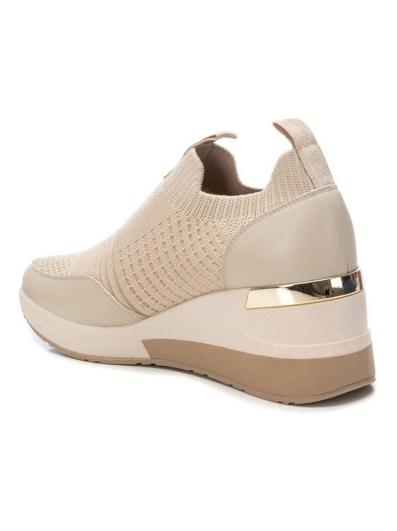 Baskets sport compensées femme Beige - Kiabi